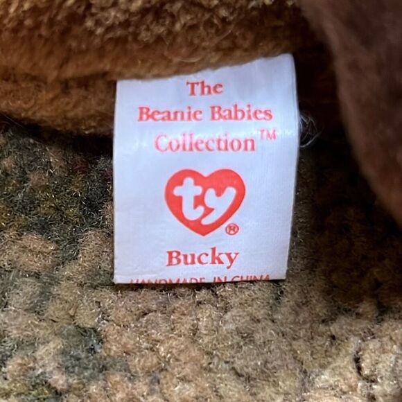 TY Beanie Babies Collection Kids Bucky The Beaver Style 4016 1995 - Picture 6 of 7